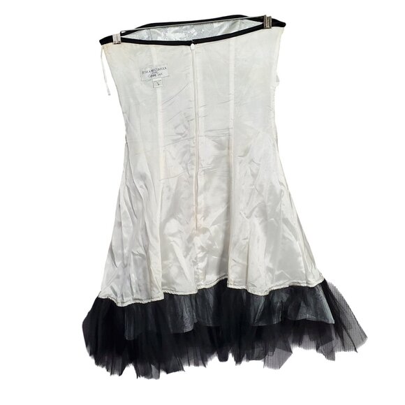 Jessica McClintock Gunne Sax 7 8 Dress Strapless Floral Metallic Brocade Tulle - Picture 13 of 16